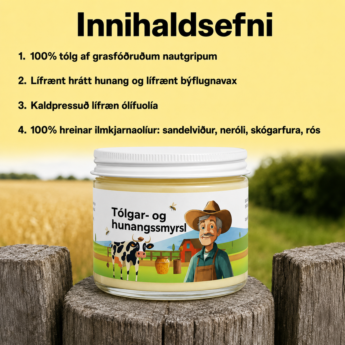 Tólgar- og hunangssmyrsl – við exemi og psoriasis